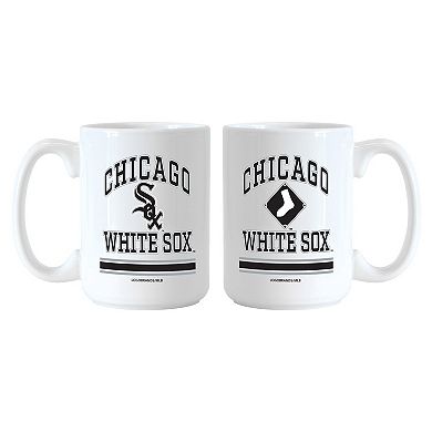 Logo Brands Chicago White Sox 15oz. Current & Throwback Mug Set