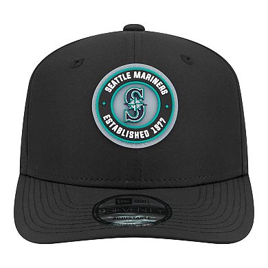 Men's New Era Black Seattle Mariners Circle 9SEVENTY Adjustable Hat