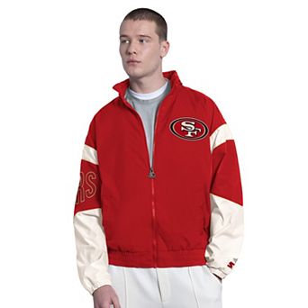 Men's Starter Scarlet San Francisco 49ers The Gust Full-Zip Hoodie