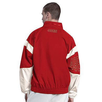 Men's Starter Scarlet San Francisco 49ers The Gust Full-Zip Hoodie