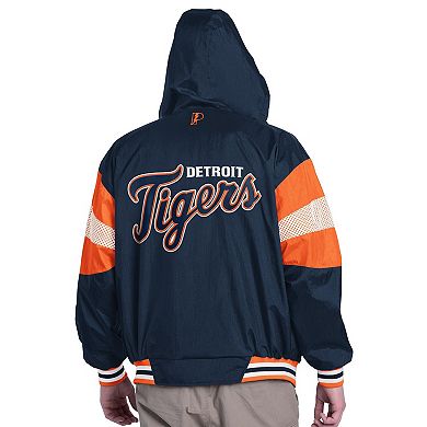 Men's Pro Player Navy/Orange Detroit Tigers Legacy Lightweight Full-Zip Jacket