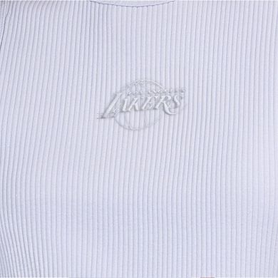 Women's Starter Blue Los Angeles Lakers Pastel Ribbed Tank Top