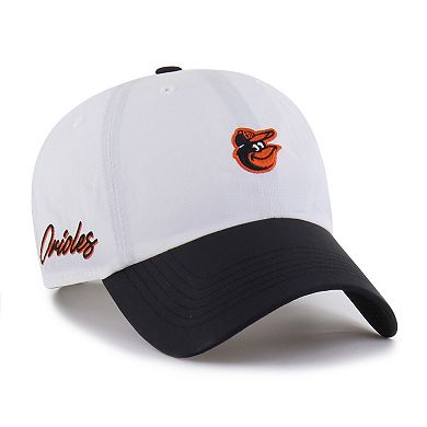Men's '47 White/Black Baltimore Orioles Vista Mini Clean Up brrr Adjustable Hat