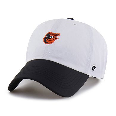 Men's '47 White/Black Baltimore Orioles Vista Mini Clean Up brrr Adjustable Hat