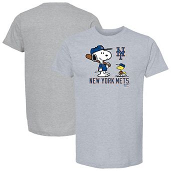 Youth Heather Gray New York Mets Peanuts Snoopy T-Shirt
