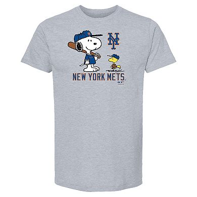 Youth Heather Gray New York Mets Peanuts Snoopy T-Shirt