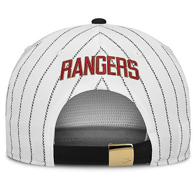 Men's Nike White/Black Texas Rangers Cooperstown Collection Pro Adjustable Hat