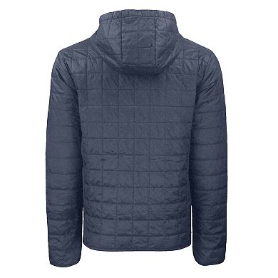 Men's Cutter & Buck Anthracite North Carolina Tar Heels Rainier Eco PrimaLoft Hooded Full-Zip Jacket