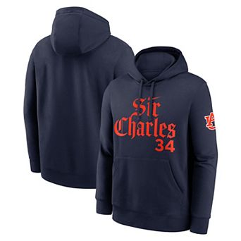 Men's Nike Charles Barkley Navy Auburn Tigers Name & Number Club Fleece Hoodie
