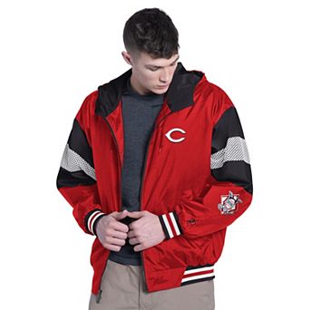 Men's Pro Player Red/Black Cincinnati Reds Legacy Lightweight Full-Zip Hooded Jacket