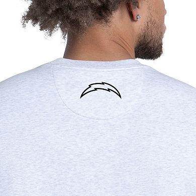 Men's Starter Ash Los Angeles Chargers Faceoff Fleece Sweatshirt