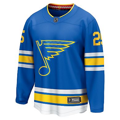 Men's Fanatics Jordan Kyrou Blue St. Louis Blues Home Breakaway Player Jersey