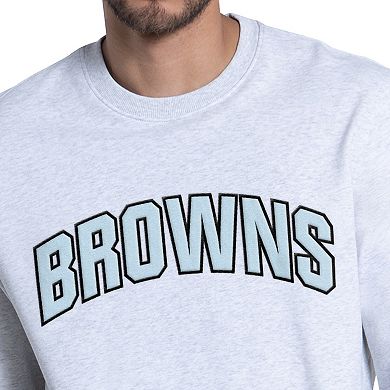 Men's Starter Ash Cleveland Browns Faceoff Fleece Sweatshirt