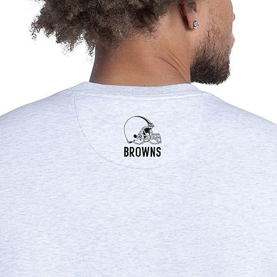Men's Starter Ash Cleveland Browns Faceoff Fleece Sweatshirt
