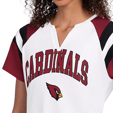 Women's Starter White Arizona Cardinals Game On Notch Neck T-Shirt