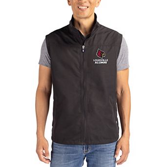 Men's Cutter & Buck Black Louisville Cardinals Charter Eco Recycled Full-Zip Vest