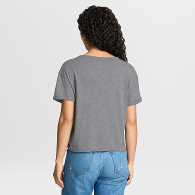 Women's Fanatics Heather Gray Washington Commanders Overplayed Tribute Tri-Blend Boxy T-Shirt