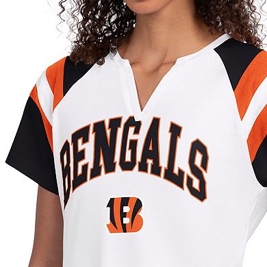 Women's Starter White Cincinnati Bengals Game On Notch Neck T-Shirt