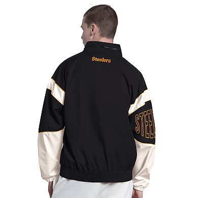Men's Starter Black Pittsburgh Steelers The Gust Full-Zip Hoodie