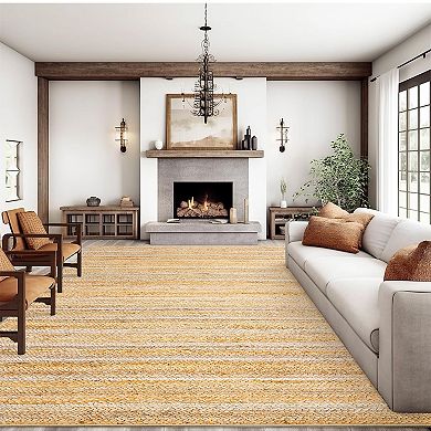 Modern Textured Area Rug Non Slip Foldable Low Pile Machine Washable Carpet for Hallway Entrance