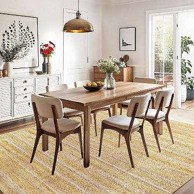 Modern Textured Area Rug Non Slip Foldable Low Pile Machine Washable Carpet for Hallway Entrance