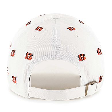 Unisex '47 White Cincinnati Bengals Confetti Clean Up Adjustable Hat