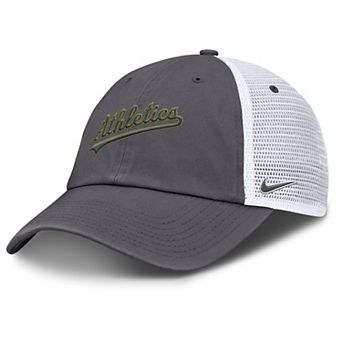 Men's Nike Gray Athletics Wordmark Club Adjustable Trucker Hat