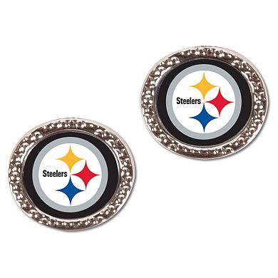Women's WinCraft Pittsburgh Steelers Round Post Earrings