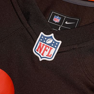 Men's Nike Myles Garrett Brown Cleveland Browns Alpha Dawg Game Jersey