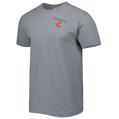 Men's Gray Cornell Big Red Campus Scenery Comfort Color T-Shirt