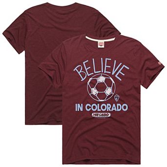 Unisex Homage Burgundy Colorado Rapids MLS x Ted Lasso Believe Graphic Tri-Blend T-Shirt