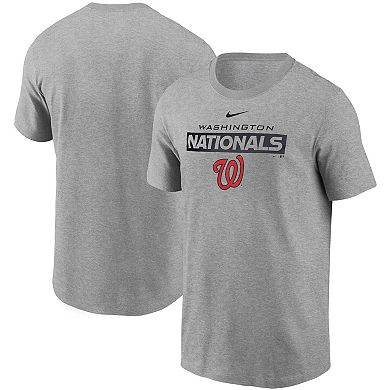 Men's Nike Heather Gray Washington Nationals Team T-Shirt