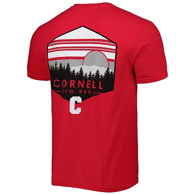 Men's Red Cornell Big Red Landscape Shield T-Shirt