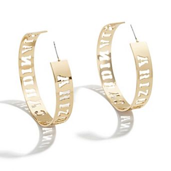 WEAR by Erin Andrews x Baublebar Gold Arizona Cardinals Large Cutout Hoop Earrings