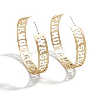 WEAR by Erin Andrews x Baublebar Washington Nationals Large Cutout Hoop Earrings