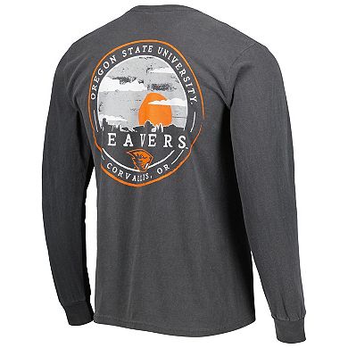 Men's Black Oregon State Beavers Circle Campus Scene Long Sleeve T-Shirt