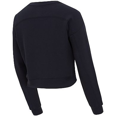 Women's Concepts Sport Black Inter Miami CF Tri-Blend Darby Knit Long Sleeve Crop Top