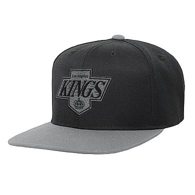 Youth Mitchell & Ness Black/Silver Los Angeles Kings Core Team Two-Tone Snapback Hat