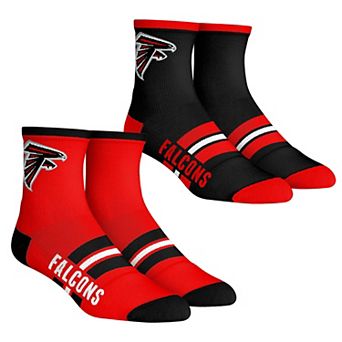 Youth Rock Em Socks Atlanta Falcons 2-Pack Multi Stripe Quarter Socks Set