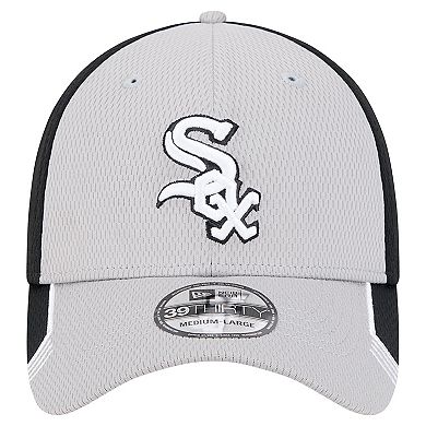 Men's New Era Gray/Black Chicago White Sox Visor Trim 39THIRTY Flex Hat
