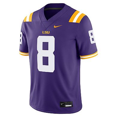 Men's Nike Malik Nabers Purple LSU Tigers Player Game Jersey