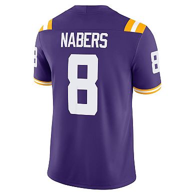 Men's Nike Malik Nabers Purple LSU Tigers Player Game Jersey