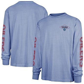 Men's '47 Light Blue Tennessee Oilers Gridiron Classic Teams Cairn Ravine Foundation Throwback Long Sleeve T-Shirt