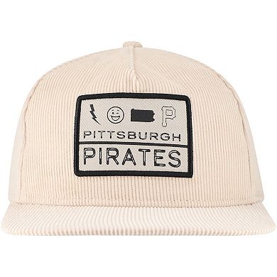 Men's New Era Khaki Pittsburgh Pirates Summer Essential Golfer Snapback Hat