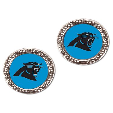 Women's WinCraft Carolina Panthers Round Post Earrings