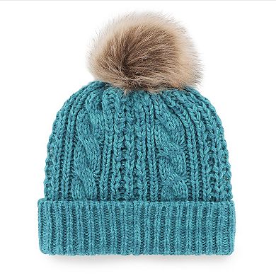 Women's '47 Aqua Miami Dolphins Meeko Cuffed Knit Hat with Pom