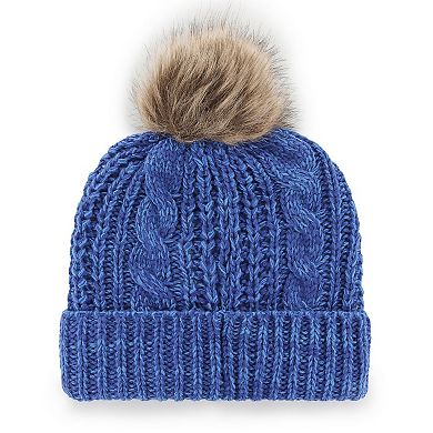 Women's '47 Royal Detroit Pistons Meeko Cuffed Knit Hat with Pom