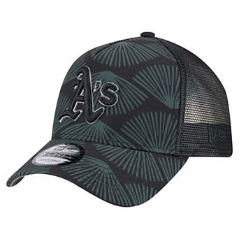 Men's New Era Black Athletics 9FORTY A-Frame Trucker Adjustable Hat