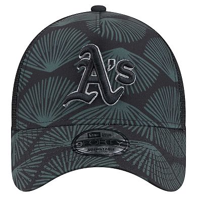 Men's New Era Black Athletics 9FORTY A-Frame Trucker Adjustable Hat