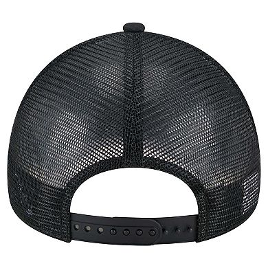 Men's New Era Black Athletics 9FORTY A-Frame Trucker Adjustable Hat